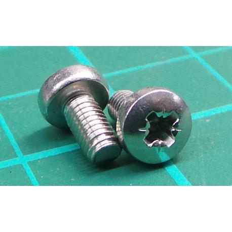 Screw, M2.5x6, Pan head, Pozi, Stainless steel