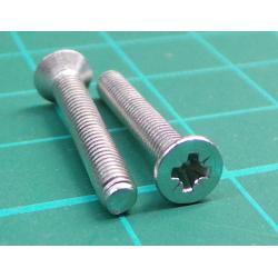 Screw, M3x20, Countersunk pozi, Stainless steel