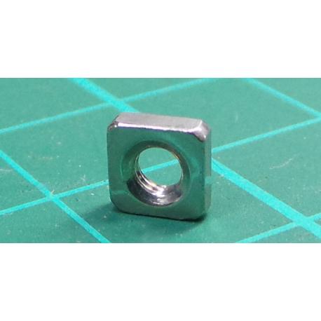 Nut, M3, Square, 5.5mm, Stainless steel