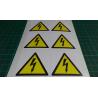 Label, High voltage symbol