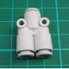 Pneumatic Fitting, SMC Y Tube-to-Tube Adaptor to Push In 6 mm to Push In 6 mm to Push In 6 mm, KQ2 Series