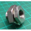Pneumatic Fitting, Legris Stainless Steel Hexagon Straight Bulkhead Adapter 1/8in G(P) Female