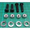 Screw set, 4x M6x25, +4 split washers, Button head, hex, stainless steel, + 4 nylock nuts