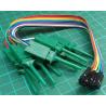 10 Test Clips to female headers, Green