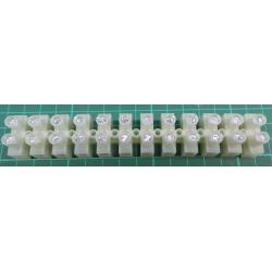 Terminal block , 12way, for 4mm2 wire, 122 pitch, 41A, NYLON