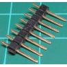 8 Pin SIL Header, Male, 2.54mm Pitch