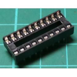 IC DIL Socket, 20 Pin, Stamped Contacts