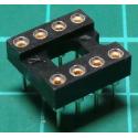 IC DIL Socket, 8 Pin, Turned Contacts