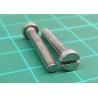Screw, M3x20, Cheese head, Slotted, Stainless