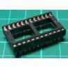 IC DIL Socket, 24 Pin Wide, Stamped Contacts