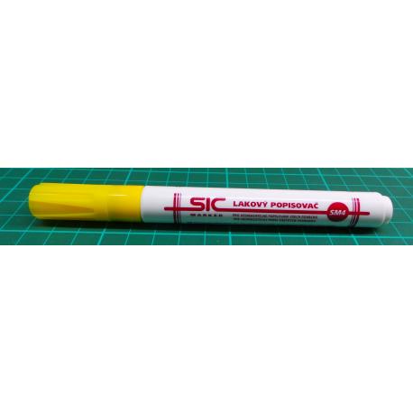 Lakový popisovač nesmazatelný žlutý SIC Marker SM4