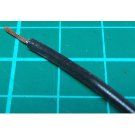 22AWG, 0.5mm2, Stranded, PVC, 105deg, Black