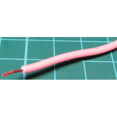 22AWG, 0.5mm2, Stranded, PVC, 105deg, Pink