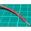 22AWG, 0.5mm2, Stranded, PVC, 105deg, Red (Brown Tracer)