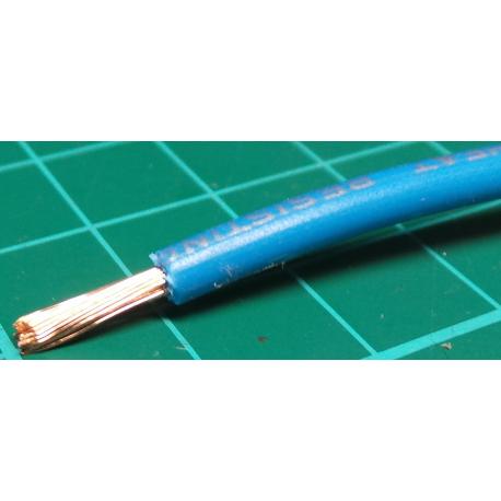14AWG, 2.5mm2, Stranded, PVC, 105deg, Blue