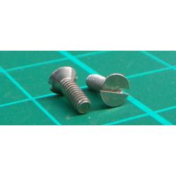 Screw, M2x6, Countersunk, Slotted
