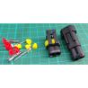 DJ7021-1.5-11+DJ7021-1.5-21, Male and Female connector set, Waterproof