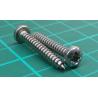 Screw, Self-Tapping, No.6, 25 mm, Stainless Steel A2, Pan Head Pozidriv