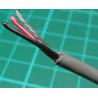 Cable, 1 Pair, Screened, 22AWG, 0.34mm2, Stranded, PVC, 75deg, Grey, per meter