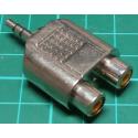 3.5mm Stereo Jack Plug to 2 x RCA Socket, Adaptor