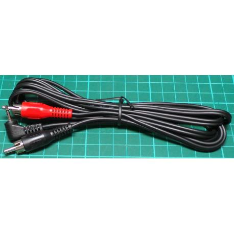2.5mm Stereo Jack to 2xRCA, 2m
