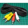 3xRCA to 3.5mm Stereo Plug + 1 x RCA, 1.5m