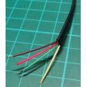 Cable, 4 Core, 28AWG, 0.08mm2, Stranded, PVC, 70deg, Black, per meter