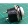 Switch, Push button, SPST, Momentary, R13-507, OFF-(ON), 250V, 3A, for 16mm hole, White