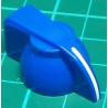 Knob, for 6mm knurled shaft, Blue, Style 3