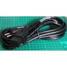 3m IEC19 connector to Euro Plug, 16A, 3m