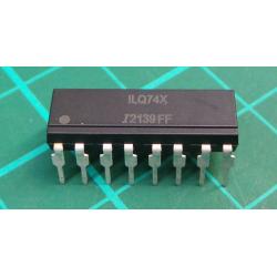 ILQ74X, Optocoupler, Channels: 4, Output: transistor, DIP16