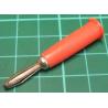 Banana Plug, 4mm, economy, Red