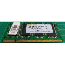 USED, sodimm, 256MB, DDR-400, PC3200