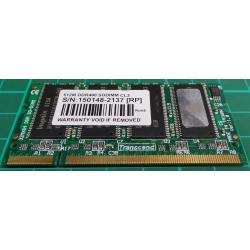 USED, sodimm, 512MB, DDR-400, PC-3200