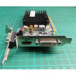 USED, PCI-Express, GeForce 8400GS, 512MB Low profile, Connectors:- HDMI, DVI, VGA