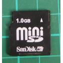 USED, Mini SD, 1GB, No class