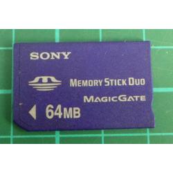 USED, Memory stick duo, 64MB, No class