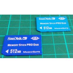 USED, Memory stick PRO DUO, 512MB, Class 4