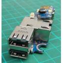 USED, USB RJ45, Mic, Modem, PCB, LS-2792P, From Dell D620