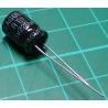 Capacitor, 220uF, 25V, 105deg, Electrolytic