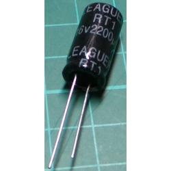 Capacitor, 2200uF, 16V, Electrolytic