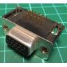 D Type, Socket, 15 Pin HD, PCB Right Angled