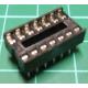 IC DIL Socket, 14 Pin, Stamped Contacts