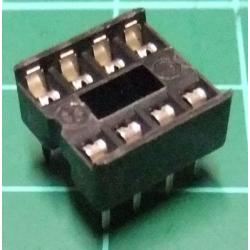 IC DIL Socket, 8 Pin, Stamped Contacts