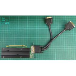 USED, Low Profile, PCI-Express, Quadro NVS290, 256MB, Connector to Adaptor Cable with 2xDVI