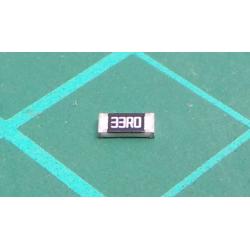 SMD Chip Resistor, 33 ohm, ± 1%, 250 mW, 1206 [3216 Metric], Thick Film, Sulfur Resistant, Farnell - 207-8991