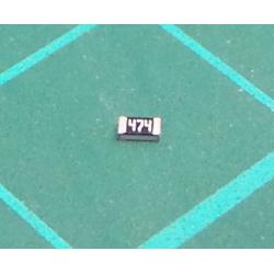 SMD Chip Resistor, 470 kohm, ± 5%, 100 mW, 0603 [1608 Metric], Thick Film, General Purpose, - Farnell - 923-3709