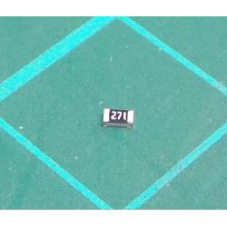 SMD Chip Resistor, 270 ohm, ± 5%, 100 mW, 0603 [1608 Metric], Thick Film, General Purpose, Farnell- 923-3300