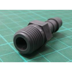 Straight Male Hose Coupling 1/4in Adaptor, 1/4 in BSP Male, Nylon, RS - 795- 146