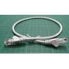 Patch kabel UTP RJ45-RJ45, Cat5e, bily 0.5m